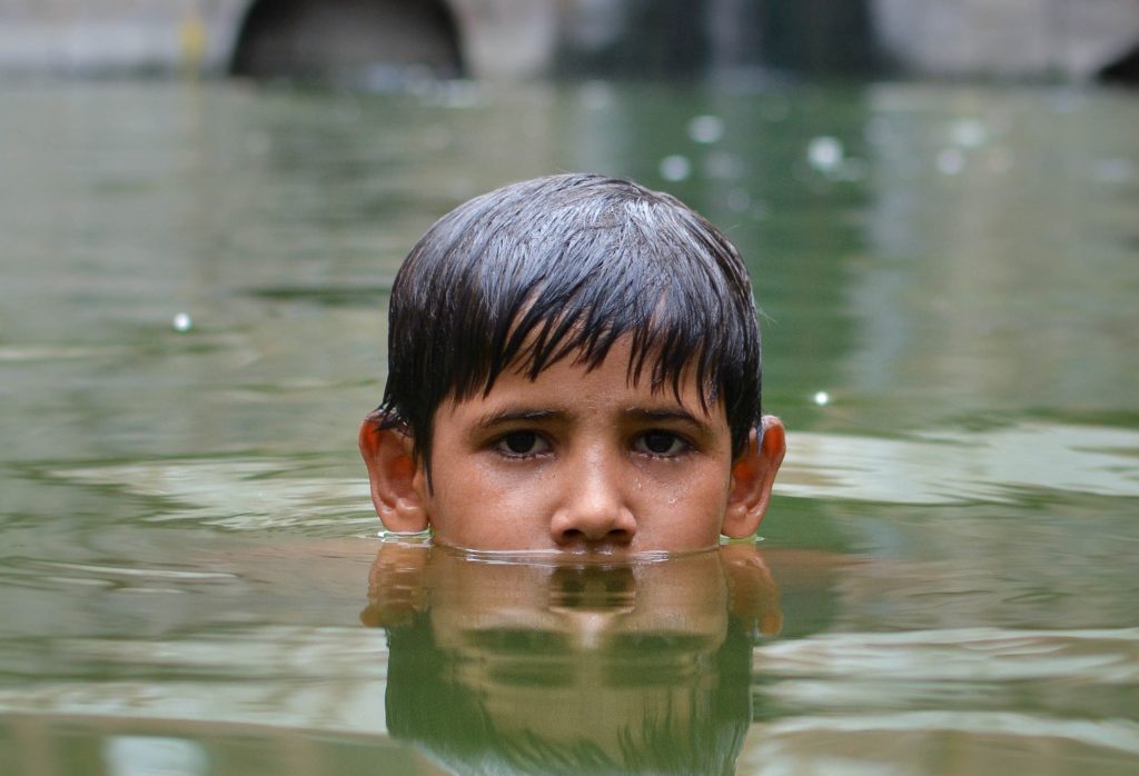 child in water