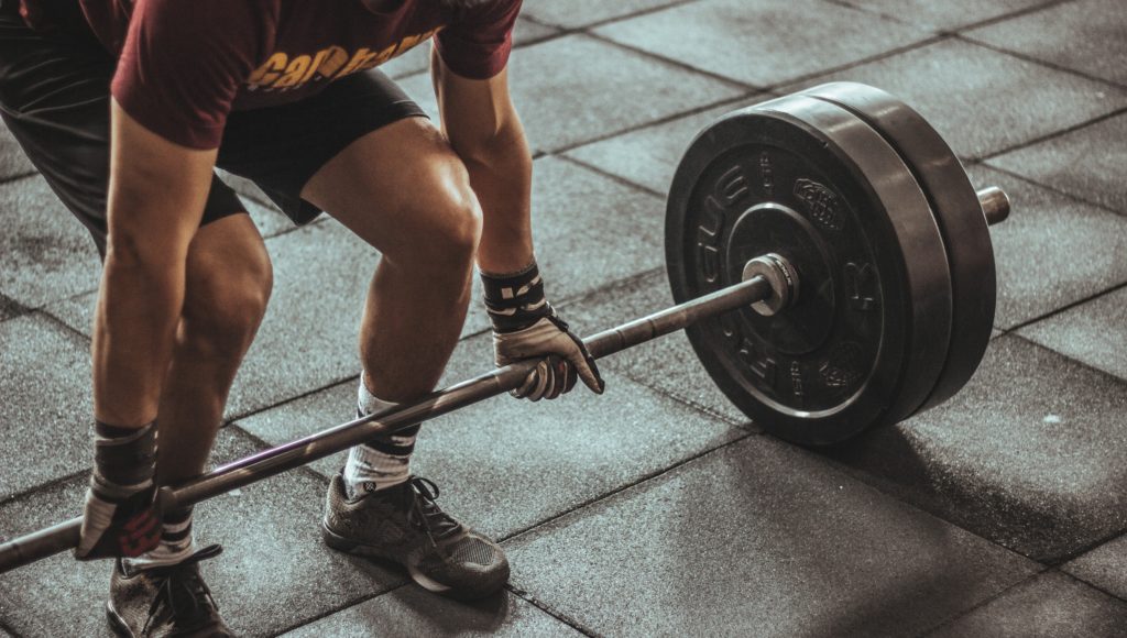 person doing weightlifting